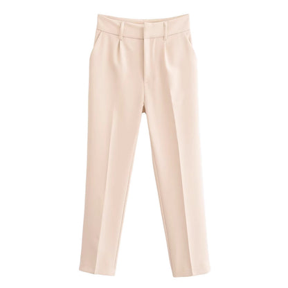 High Waist Slimming Skinny Pants Versatile Casual Suit Pants