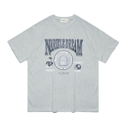 Cartoon Letter Print Short-sleeved T-shirt For Men