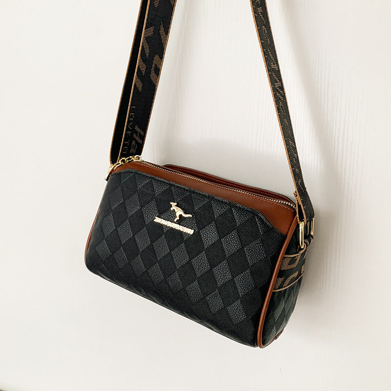 New Leather Indentation Fashionable Stylish Simple Messenger Bag