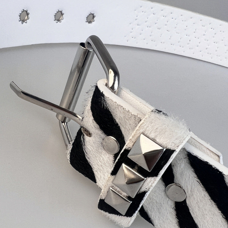 Punk Women's Metal Decorative Rivets Fashion All-match Hip Hop Belt