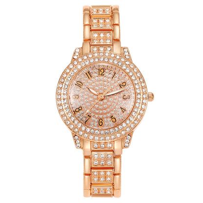 Women's Starry Rhinestone Watch Digital Roman Diamond