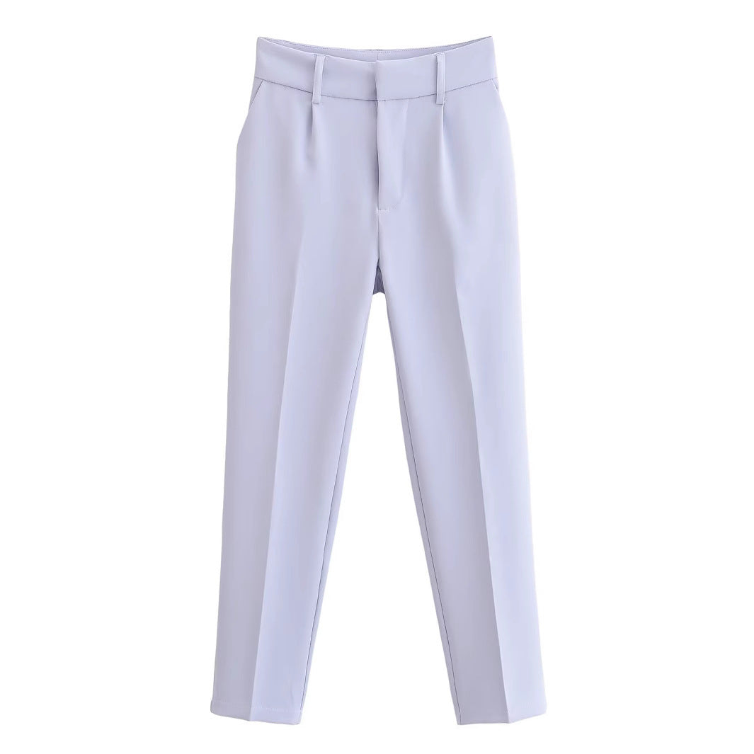 High Waist Slimming Skinny Pants Versatile Casual Suit Pants