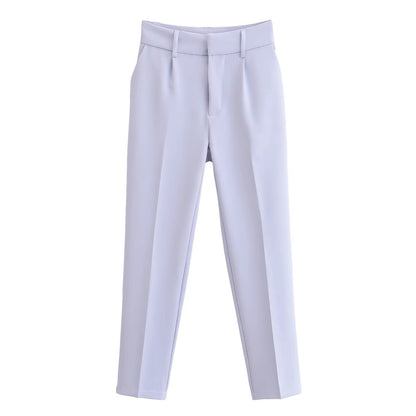 High Waist Slimming Skinny Pants Versatile Casual Suit Pants