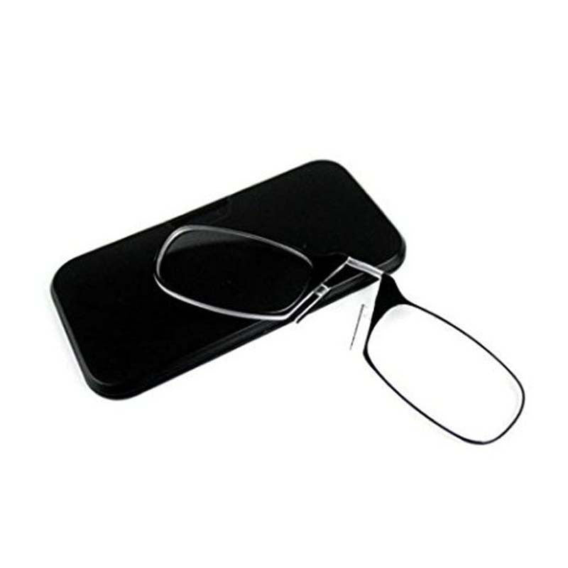 Unisex Legless Nose Clip Elderly Sticky Mobile Phone Portable Ultra-thin Glasses Case