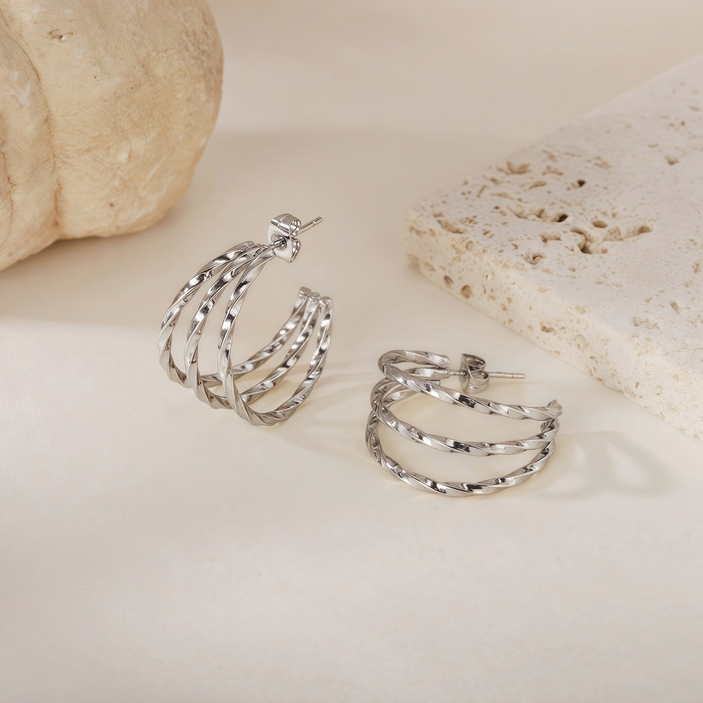 Geometric Line Splicing Earrings Hypoallergenic