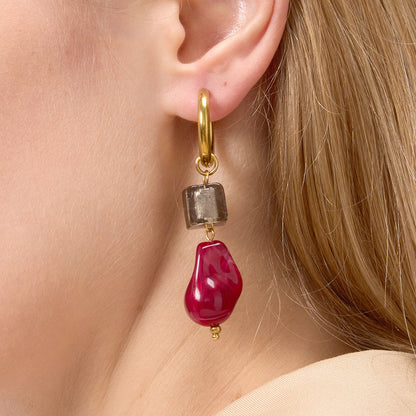 Resin Earrings Light Luxury High-grade Special-interest Design