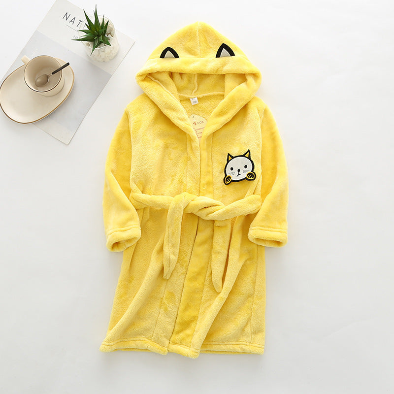 The Hooded Flannel: Boys’ Home Wear Bathrobe