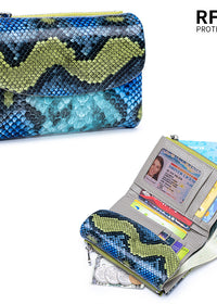 Linen Blue Snake Pattern