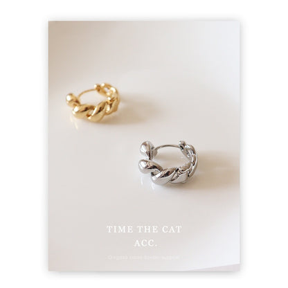 European And American Retro Metal Sense Frosty Style Earrings Personality