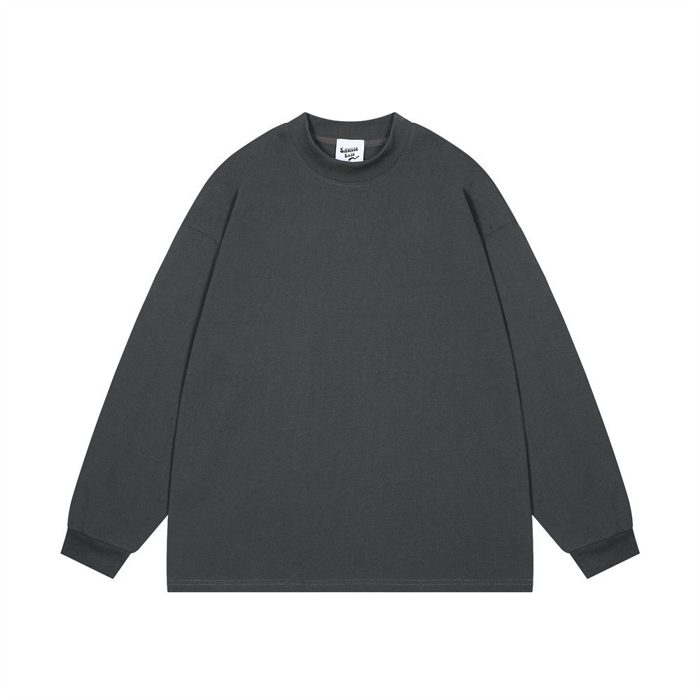 Solid Color Fashion Long Sleeve T-shirt Men