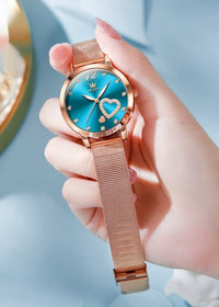 Mesh Belt Rose Shell Blue