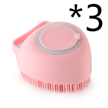 Silicone Pet Bathing & Massage Glove | Shampoo Dispensing Grooming Brush for Dogs & Cats