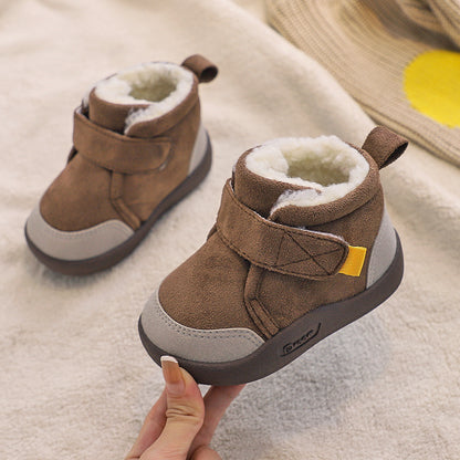 The Plus-Velvet Hearth: Toddler Soft-Soled Non-Slip Cotton Shoes
