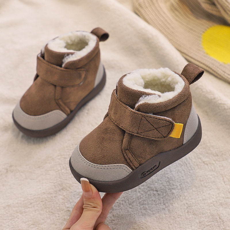 The Plus-Velvet Hearth: Toddler Soft-Soled Non-Slip Cotton Shoes