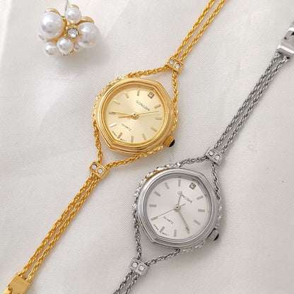 Womens Midancient Oval Colorful Treasure Rainbow Light Luxury Watch