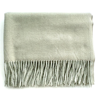 Simple Tassel Shawl Warm Artificial Cashmere Scarf
