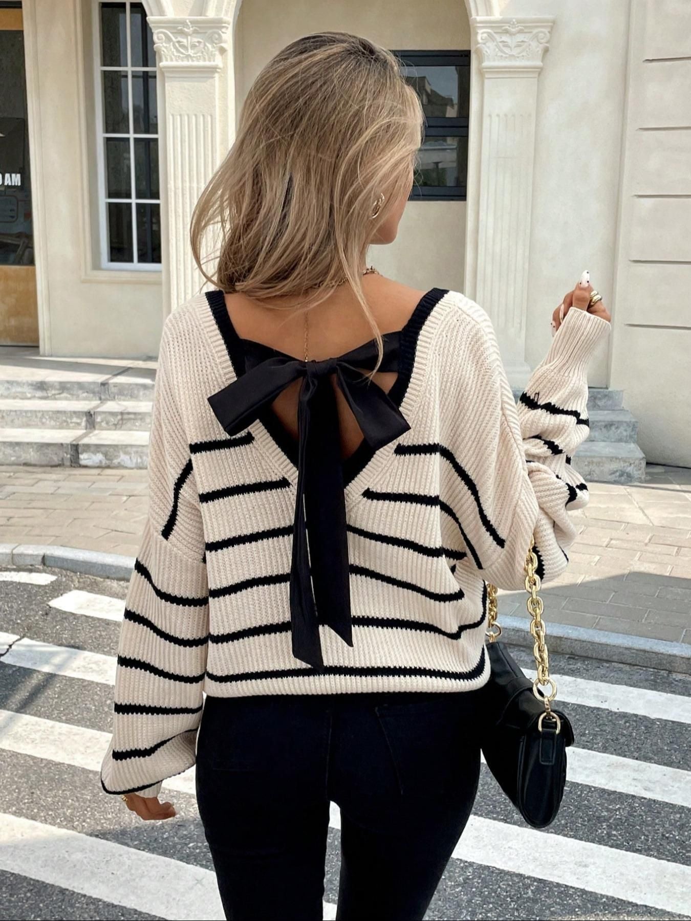 Summer Fat Sister Belly Covering Idle Style Chic Striped Top