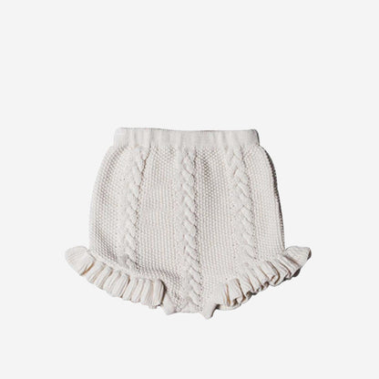 Thin Lace Knit Shorts For Girls