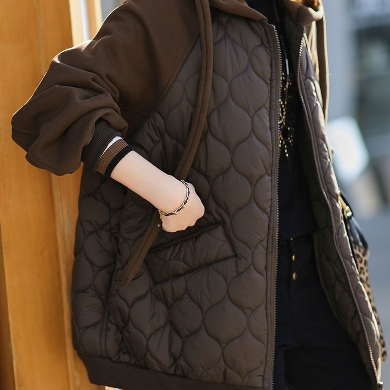 Hooded Fleece Cotton-padded Jacket Thick Coat Cotton-padded Jacket Loose Fashion Women's Wear