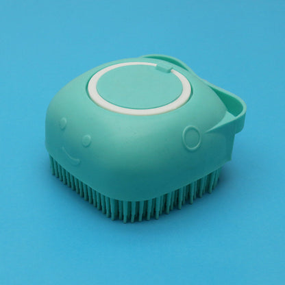 Silicone Pet Bathing & Massage Glove | Shampoo Dispensing Grooming Brush for Dogs & Cats