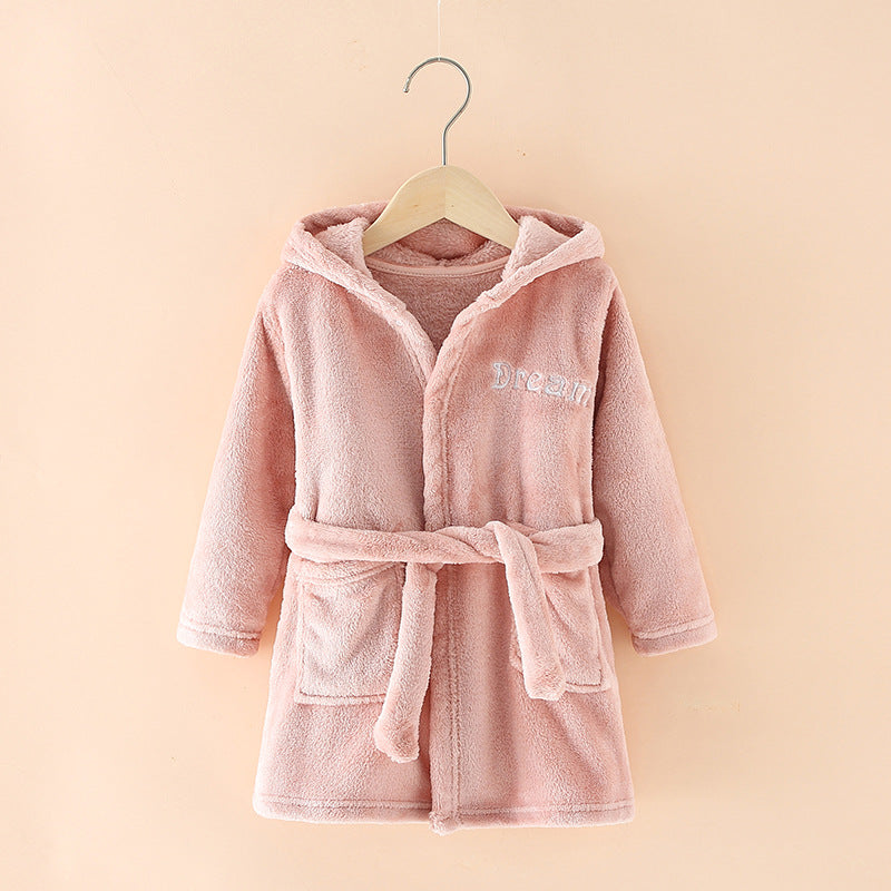 Cartoon Cozy: Flannel Children’s Nightgown & Bathrobe
