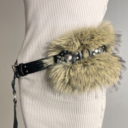 Fur Belt Retro Easy Matching Plush Waist Chain Waist Seal Waist Decorations
