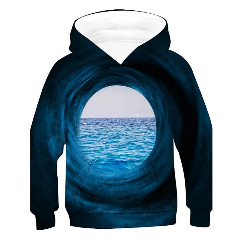 Surrealist 3D Digital Graphic Statement Hoodie