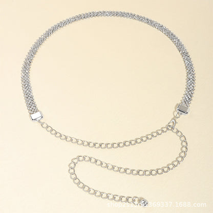Crystal Chain Rhinestone Inlaid Waist Chain