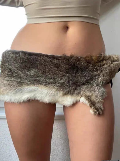 Fur Belt Retro Easy Matching Plush Waist Chain Waist Seal Waist Decorations