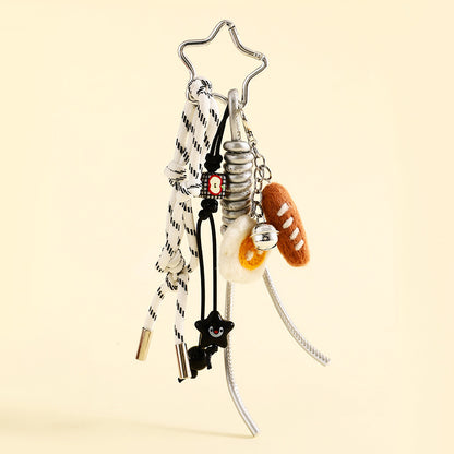 Felt Bread Keychain Accessories Schoolbag Pendant Small Jewelry