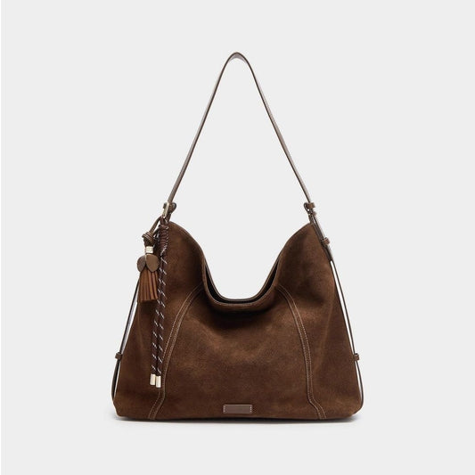 Autumn And Winter Leisure Commuter Large Capacity Deerskin Velvet Vintage Portable Crossbody Tote Bag