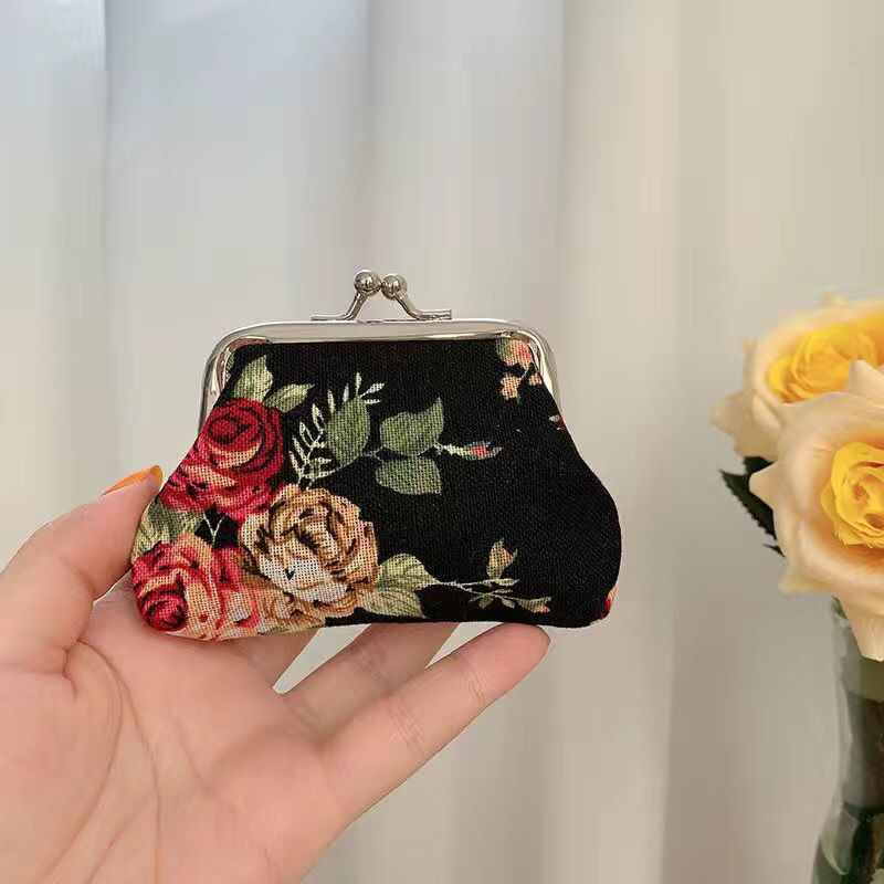 Retro Mini Canvas Coin Purse