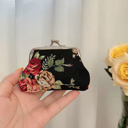 Retro Mini Canvas Coin Purse