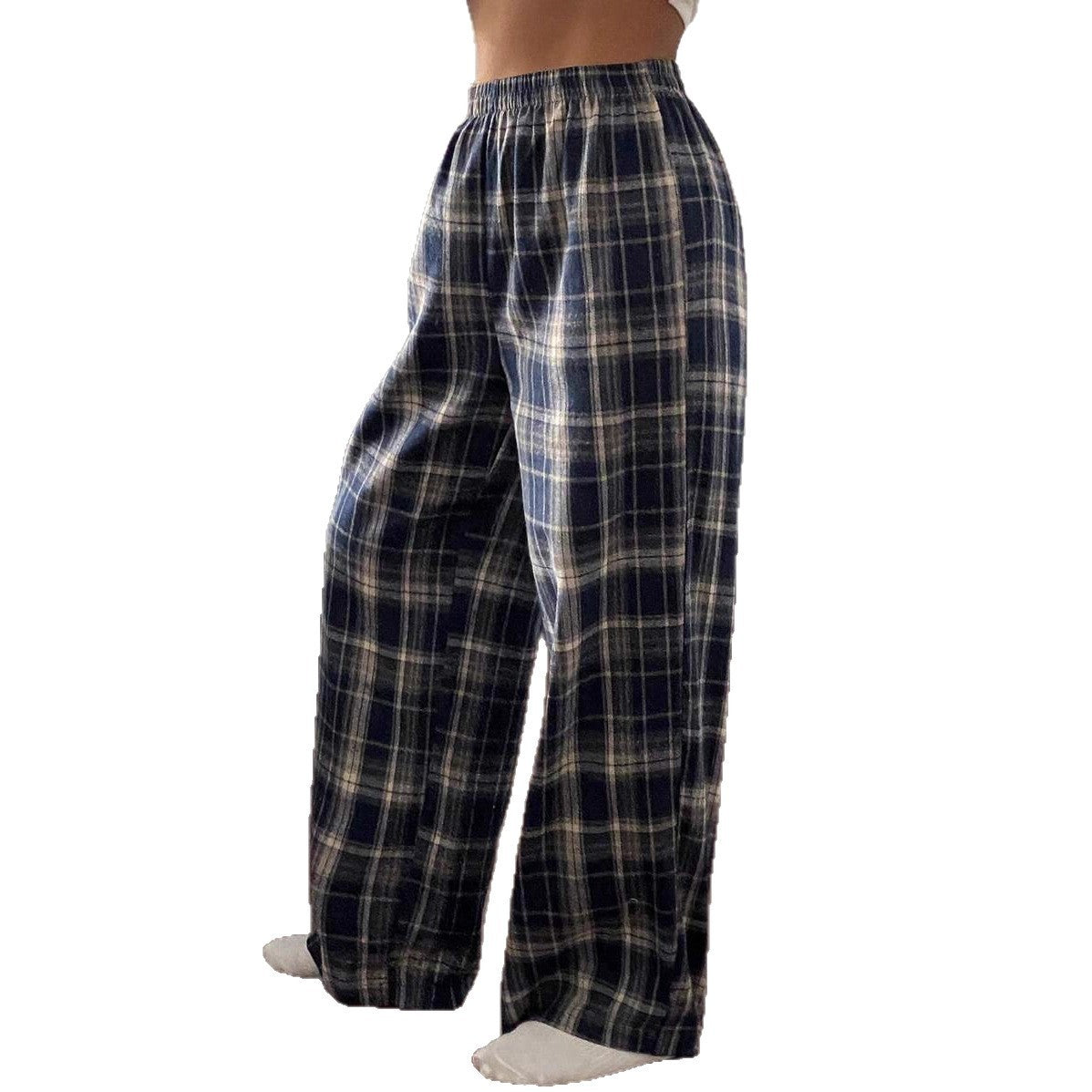 High Waist Straight Wide Leg Casual Homewear Pants