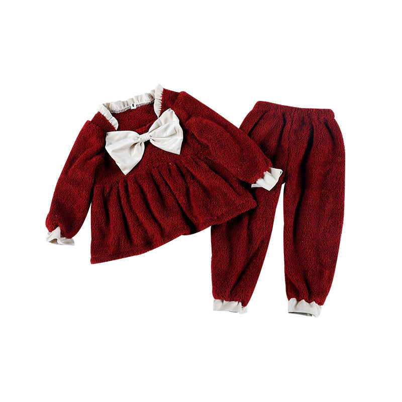 Princess Grace: Coral Velvet Home Service Two-Piece Suit