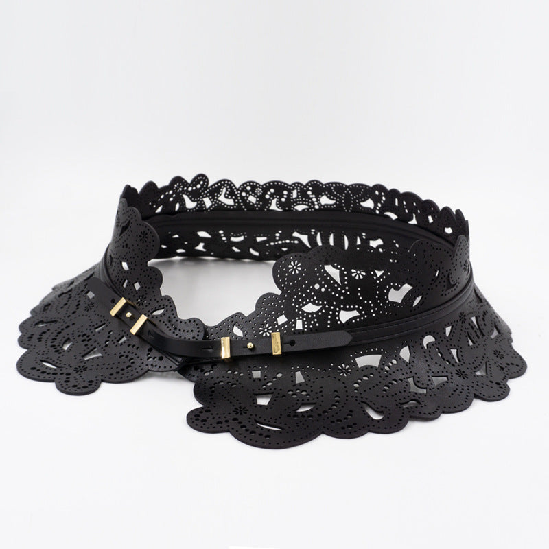 Women's Cowhide Belt Decoration Fashion Girdle Match With Coat Waist-tight Leather Belt