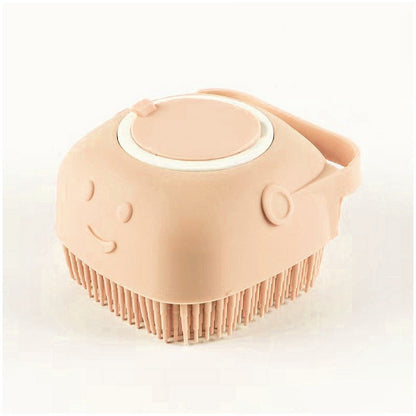 Silicone Pet Bathing & Massage Glove | Shampoo Dispensing Grooming Brush for Dogs & Cats