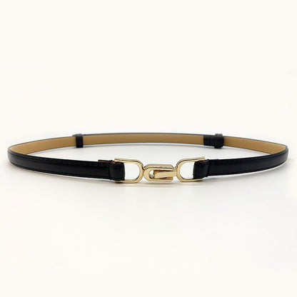 Punch-free Matte Buckle Adjustment Belt Women