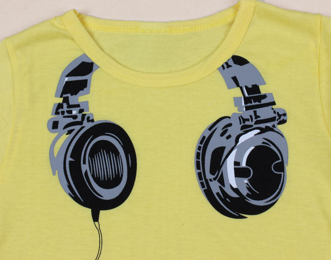 The Patterned Earplug: Patterned Short-Sleeve T-Shirt with Earplugs