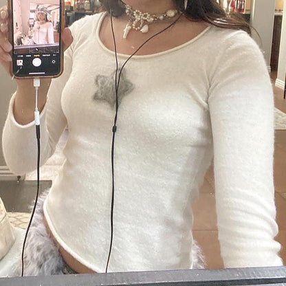 Star Crewneck Long Sleeve T-shirt