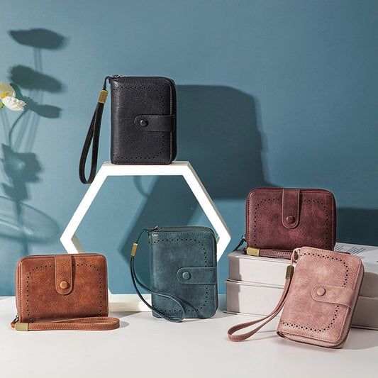 Leopard Print Multifunctional Zipper Retro Small Wallet