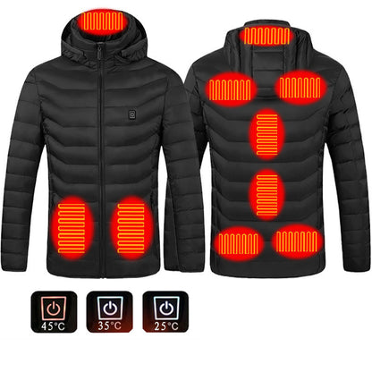 Carbon-Fiber USB Thermal Heated Power Coat