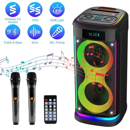 The Sonic Beacon: Portable Party Speaker with Mic & Remote