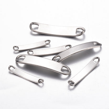 Stainless Steel Bracelet Connector Curved Plate