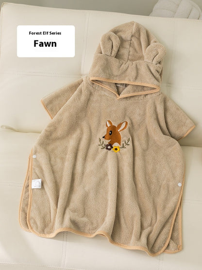 The Cartoon Cloak: Coral Fleece Wearable Bathrobe