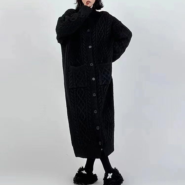Sweater Women's Casual Knitted Cardigan Long-cut Coat