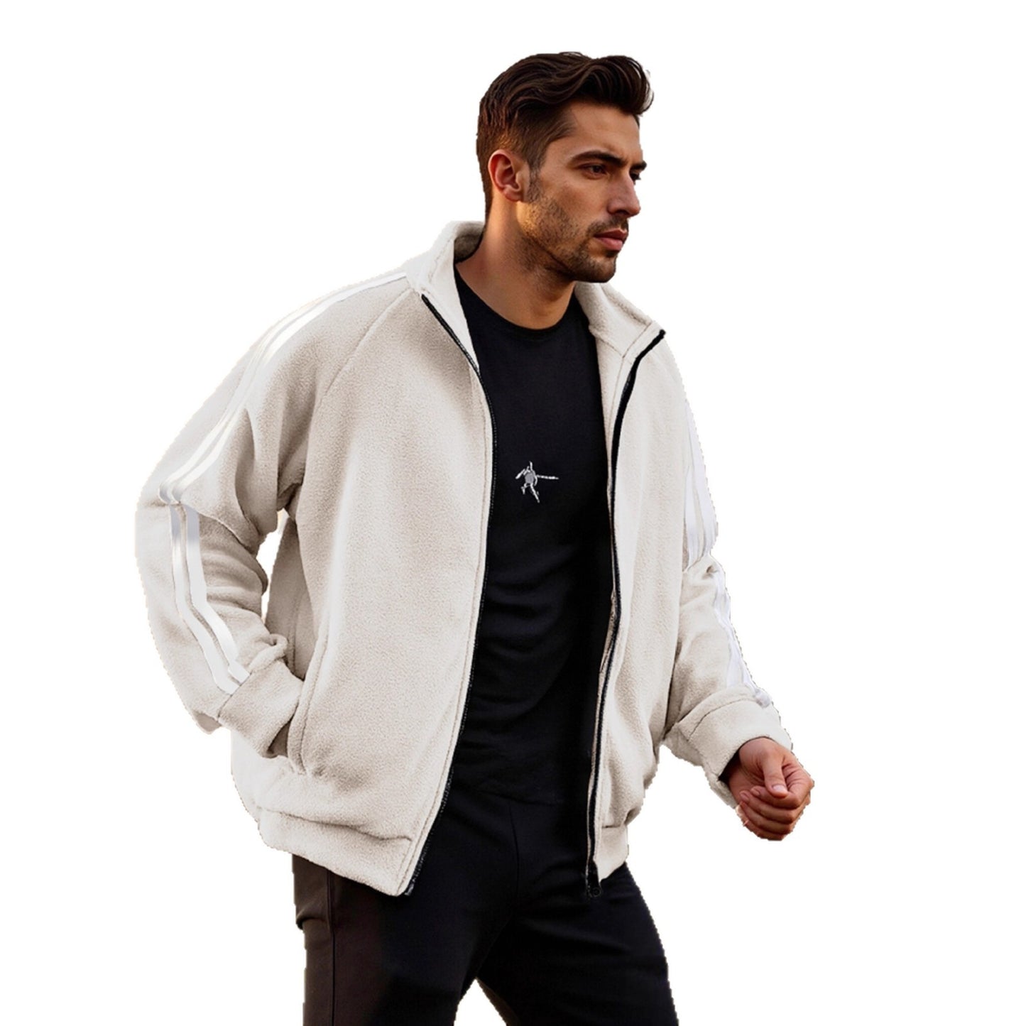 Street-Chic Versatile Zippered Fleece Jacket