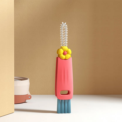 3-in-1 Master: Multifunctional Straw & Lid Cleaning Brush Set