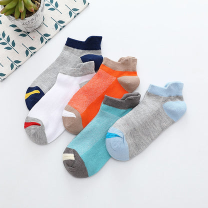 The Summer Lattice: Thin Mesh-Breathable Cotton Boat Socks
