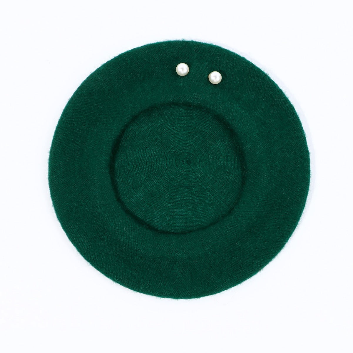 Woolen Large Pearl Decoration Beret Women's Fall Winter Fashion